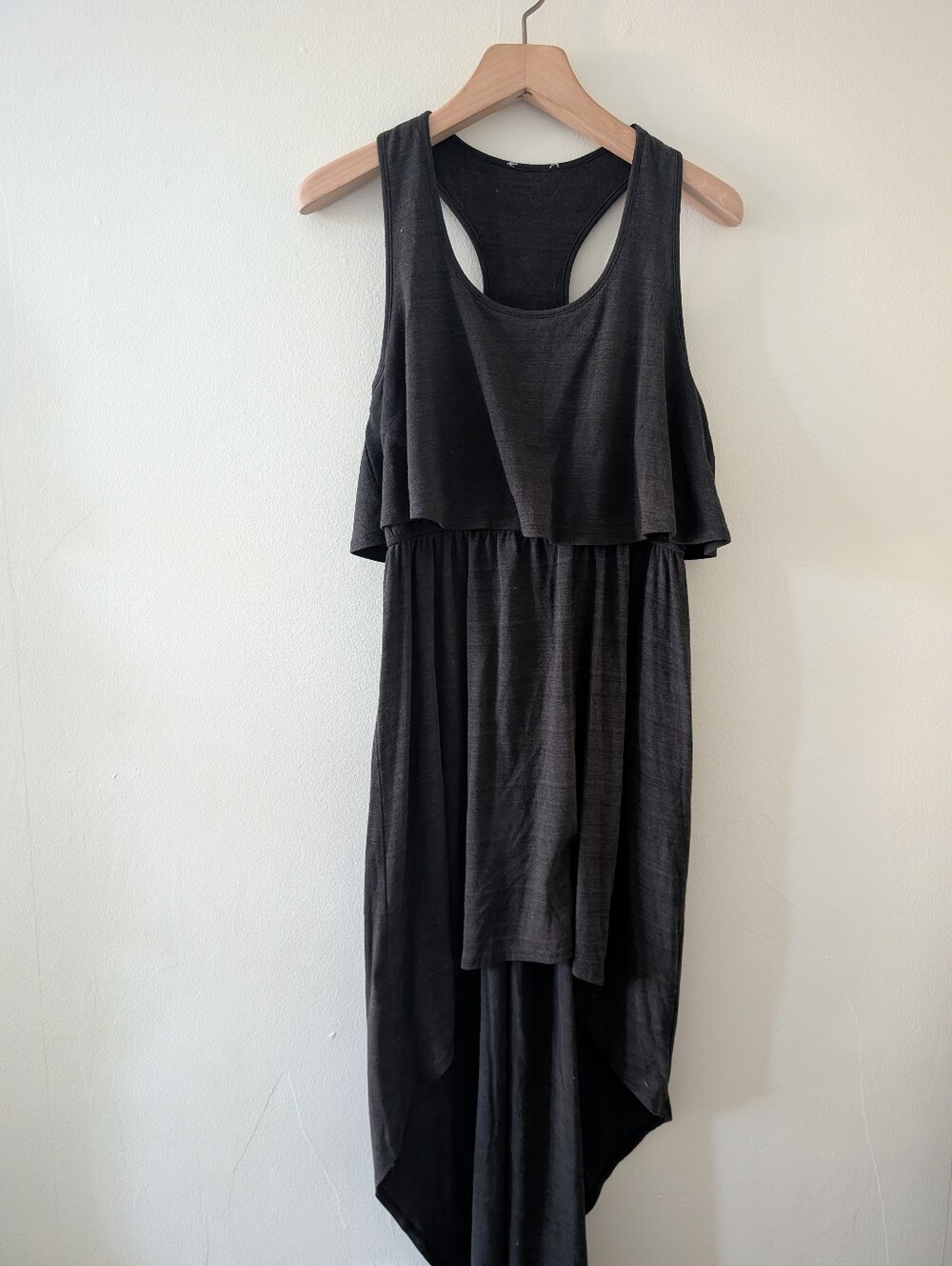 Charcoal Grey Asymmetrical Dress Approx. Size XL